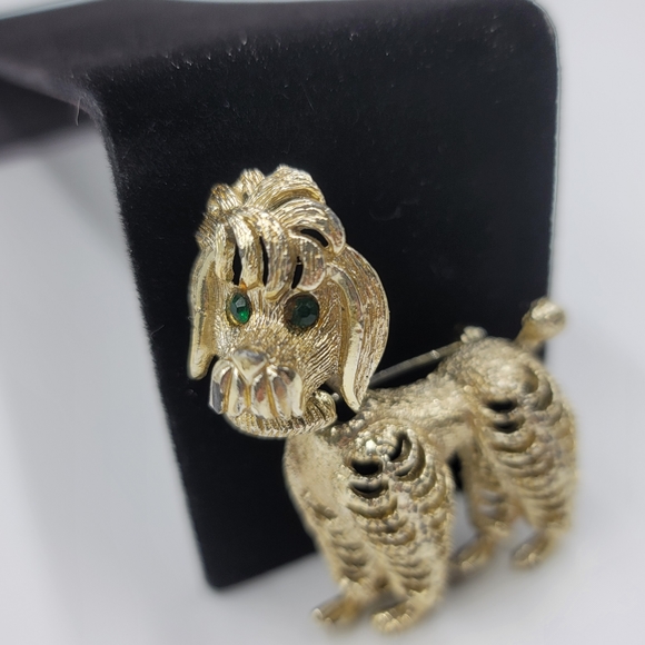 Vtg Poodle Brooch bobble head - Picture 3 of 9
